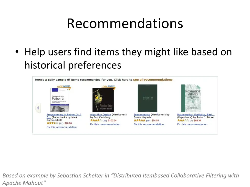 recommendations