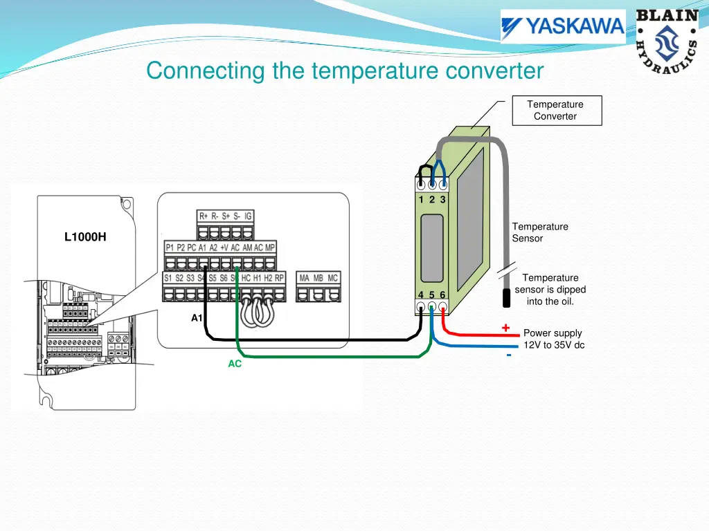 connecting the temperature converter