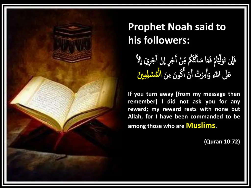 prophet noah said to his followers