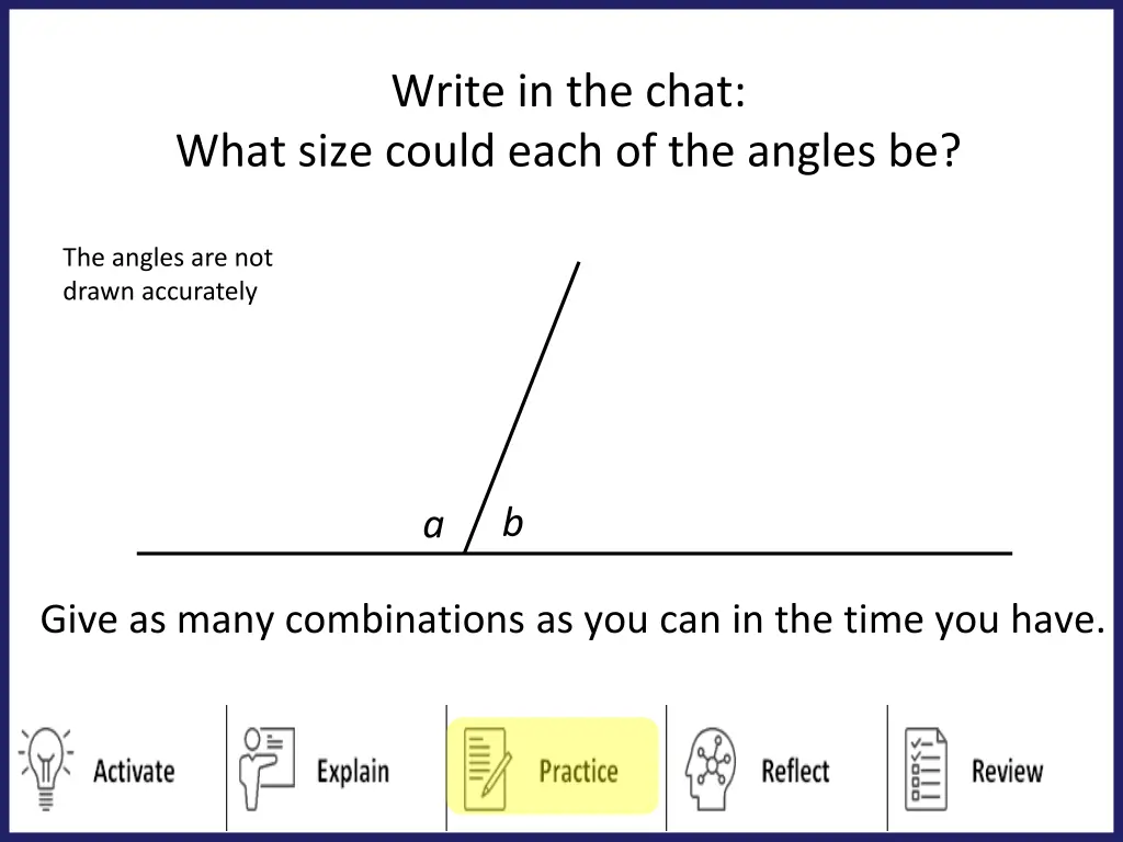 write in the chat