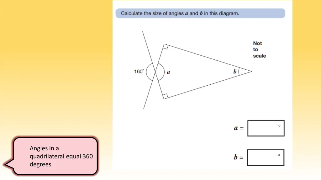 angles in a quadrilateral equal 360 degrees