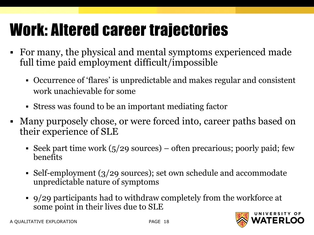 work altered career trajectories