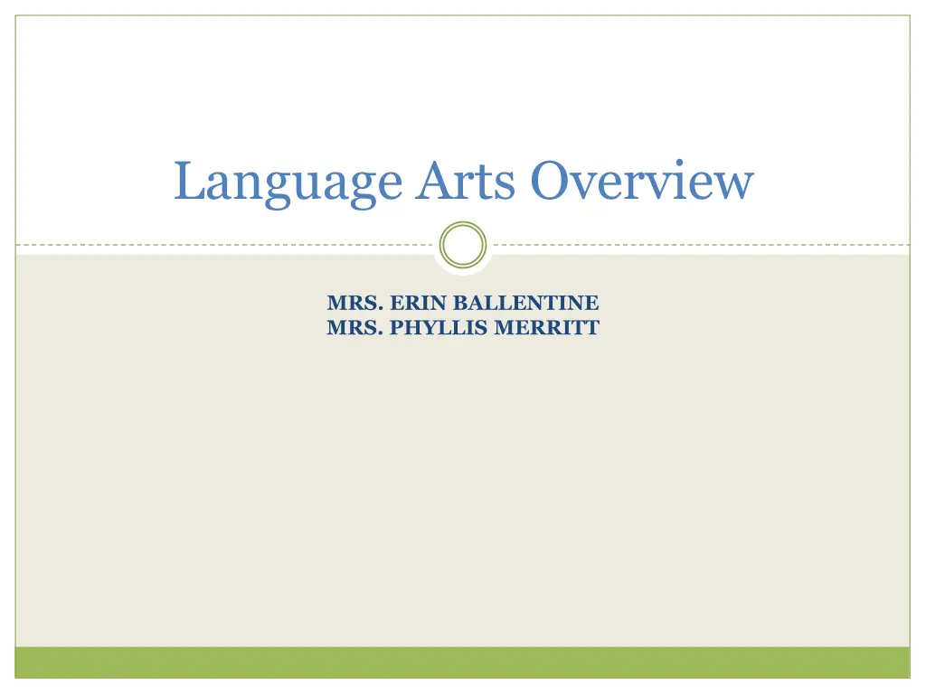 language arts overview