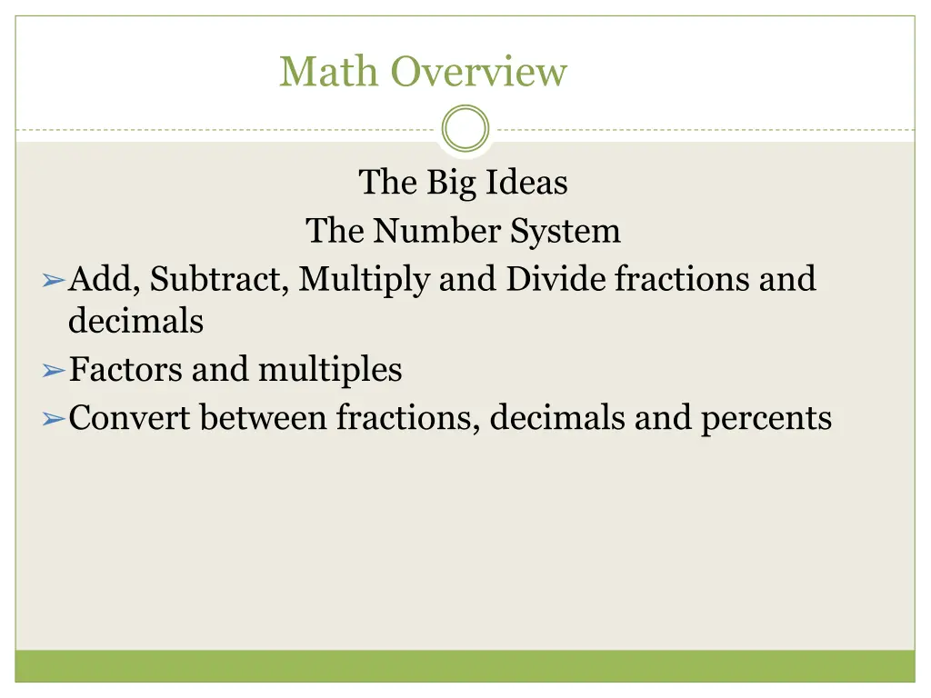 math overview 1
