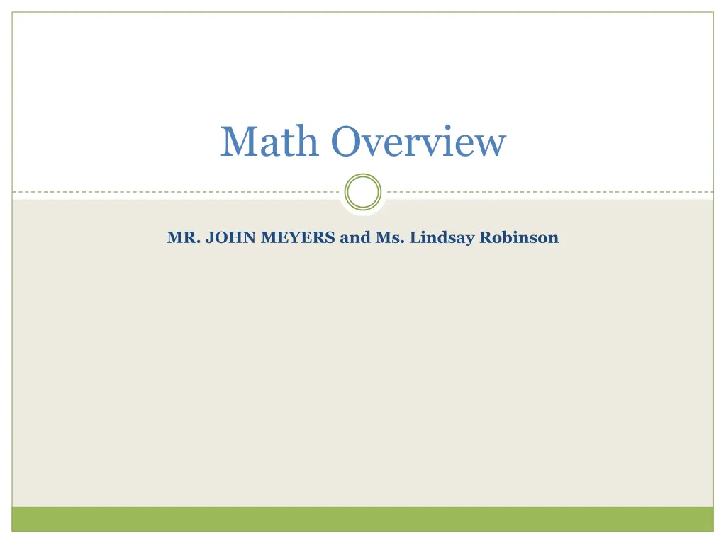 math overview