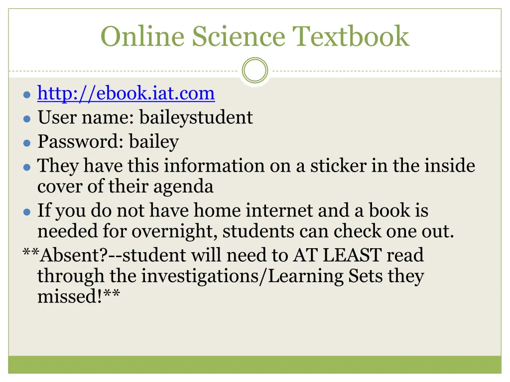 online science textbook