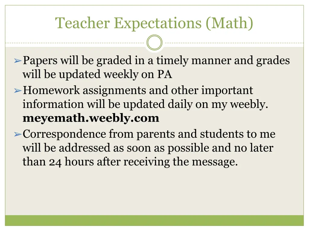 teacher expectations math
