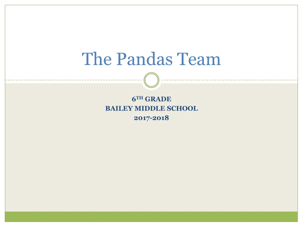 the pandas team