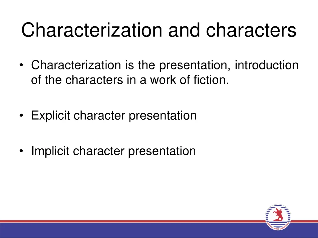 characterization and characters