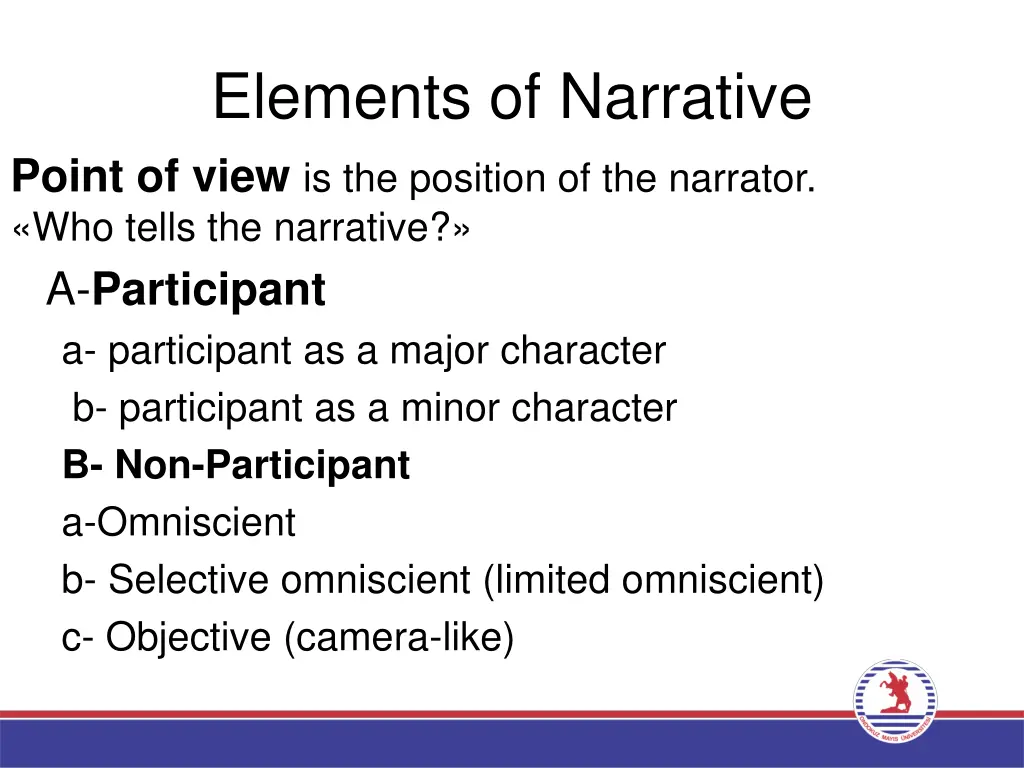 elements of narrative point of view