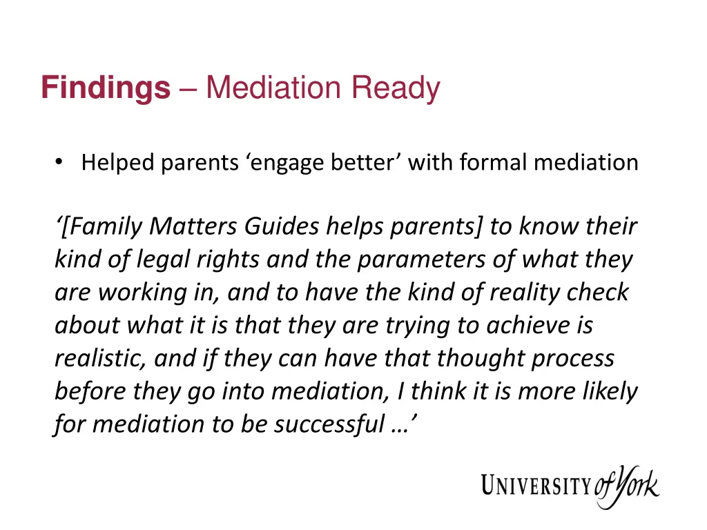 findings mediation ready 1