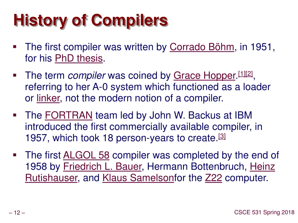 history of compilers
