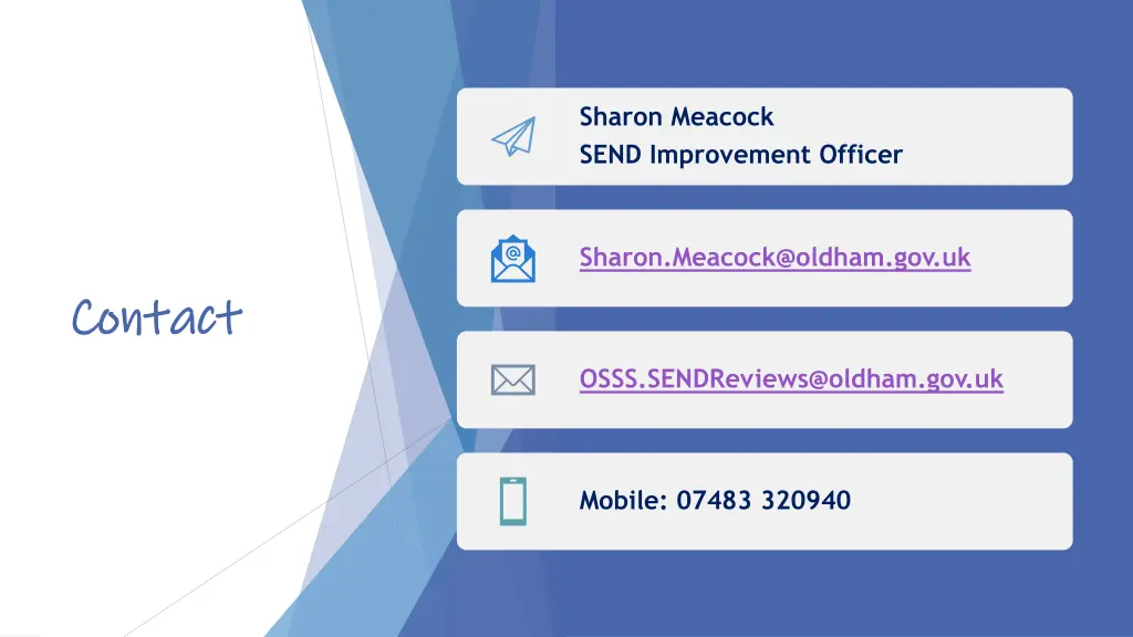 sharon meacock send improvement officer