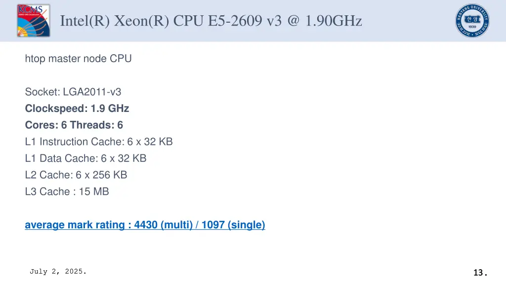intel r xeon r cpu e5 2609 v3 @ 1 90ghz
