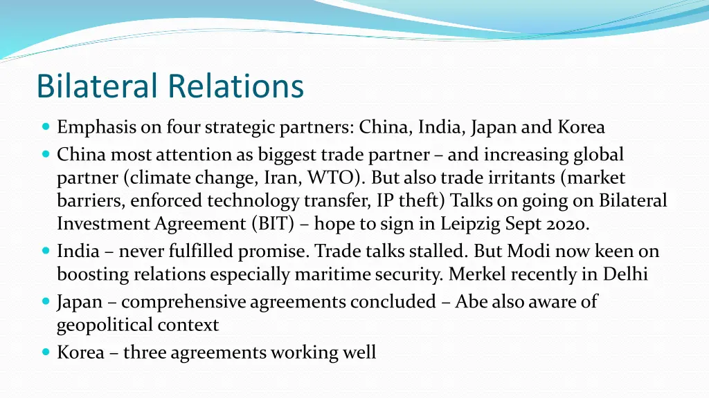bilateral relations