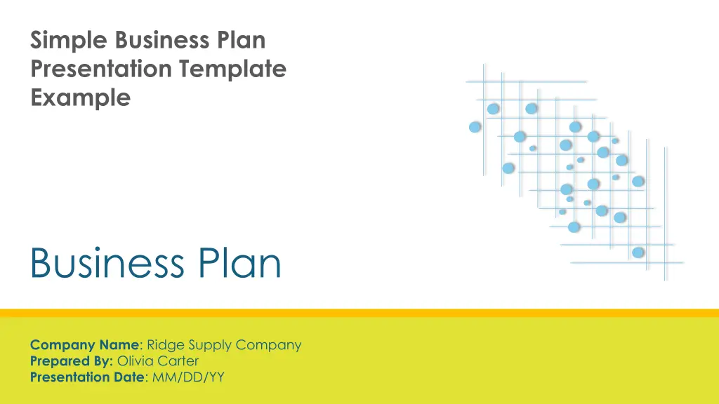 simple business plan presentation template example
