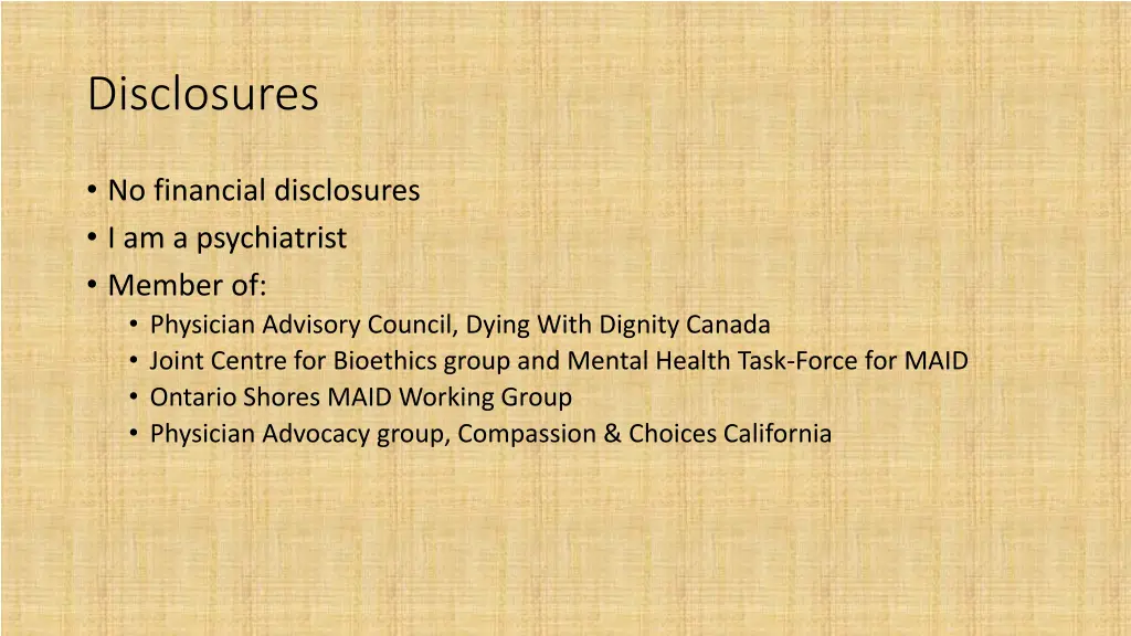 disclosures