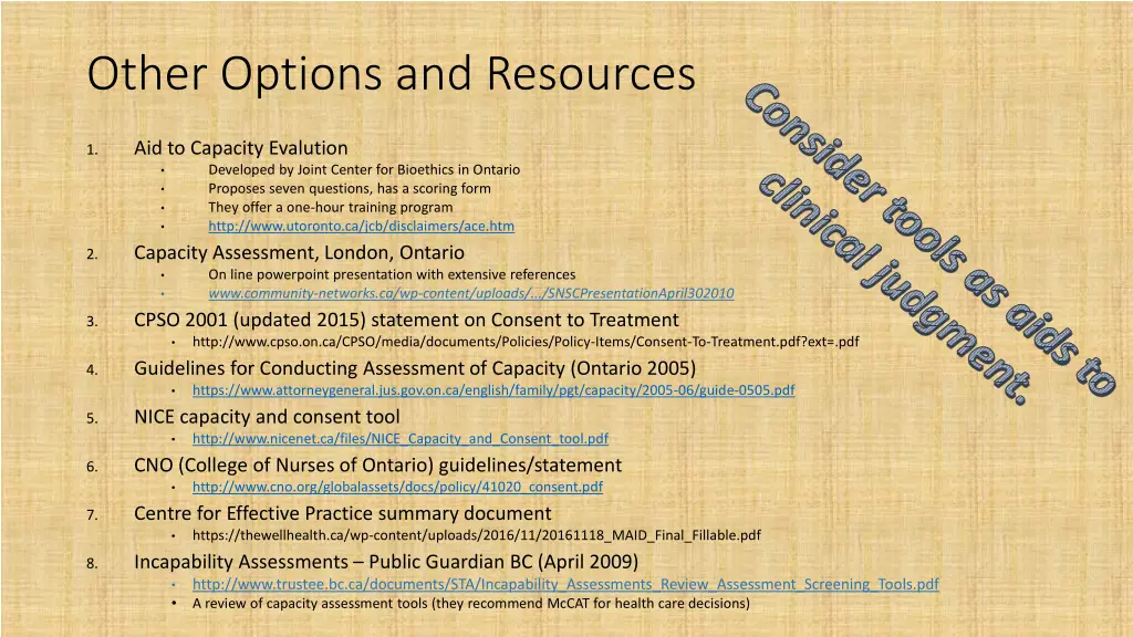 other options and resources