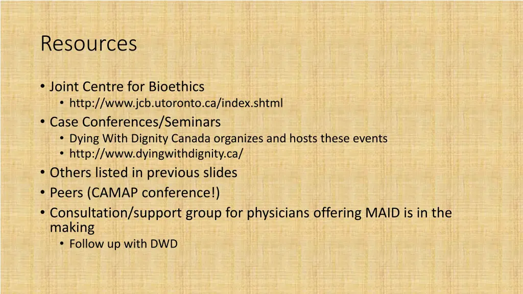 resources