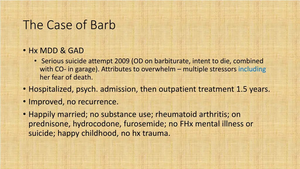 the case of barb 1