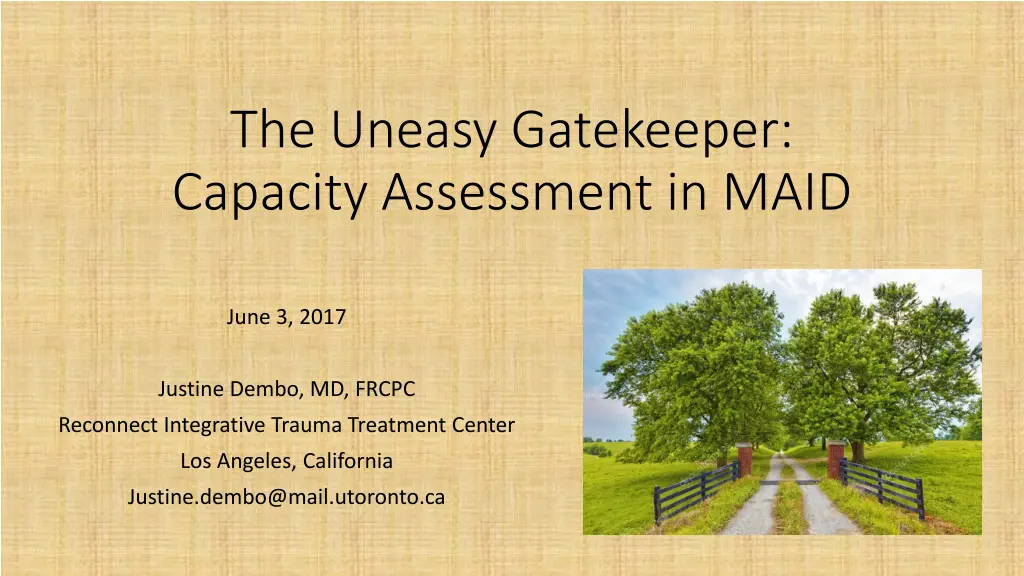 the uneasy gatekeeper capacity assessment in maid