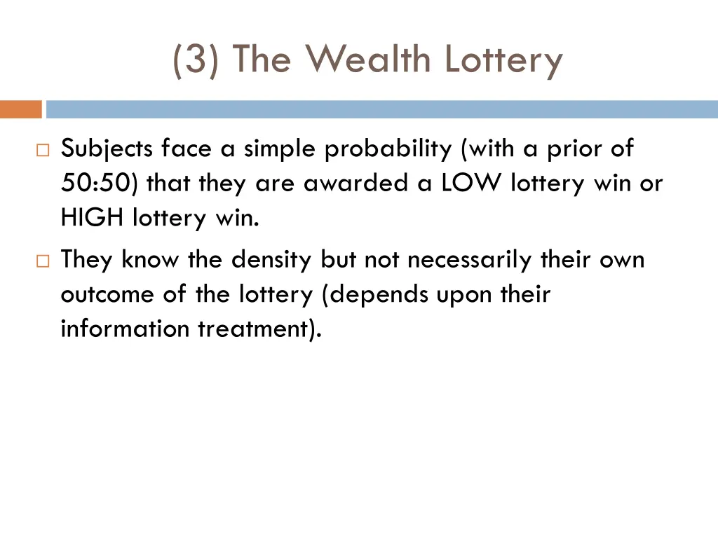 3 the wealth lottery