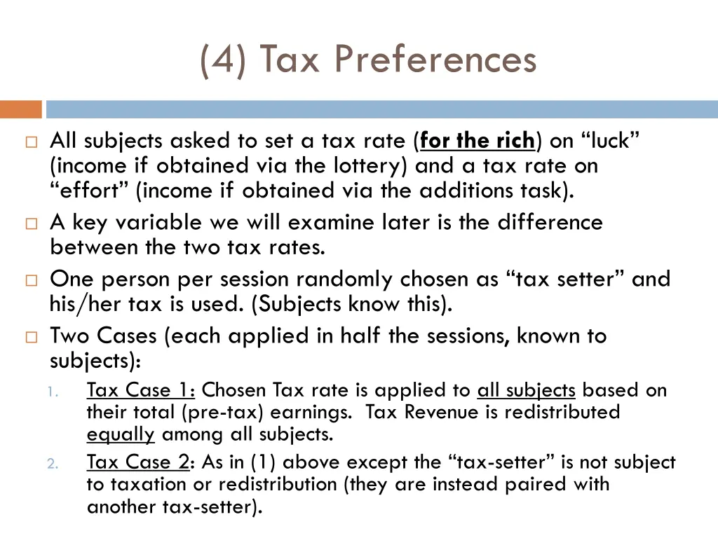 4 tax preferences