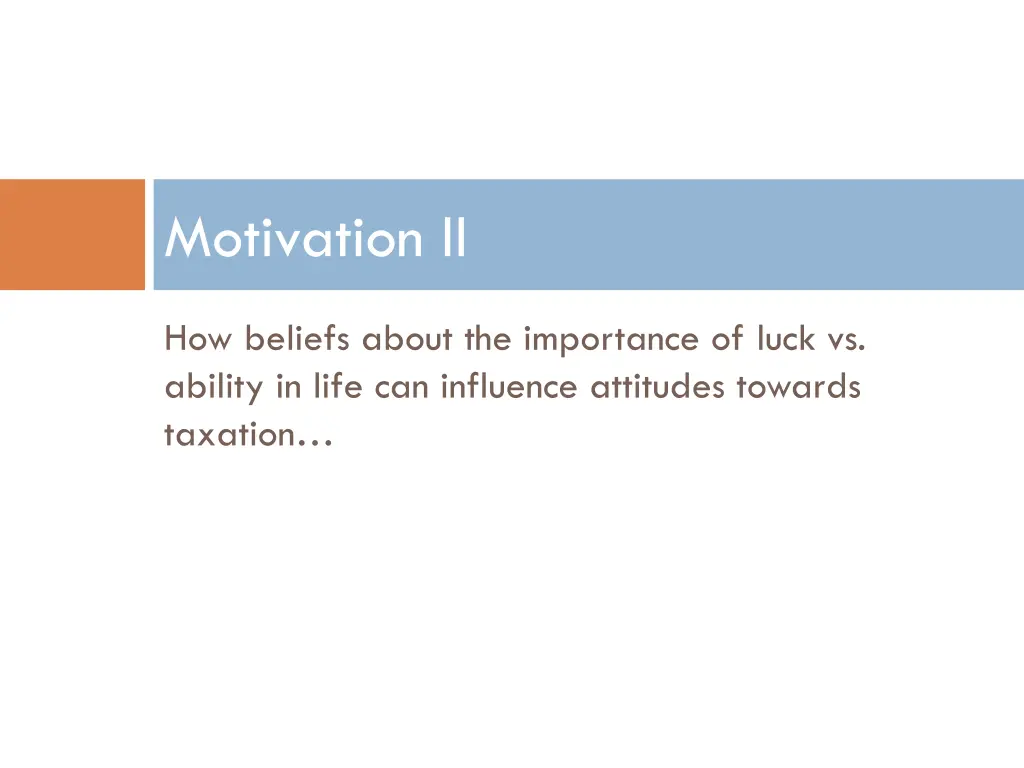 motivation ii