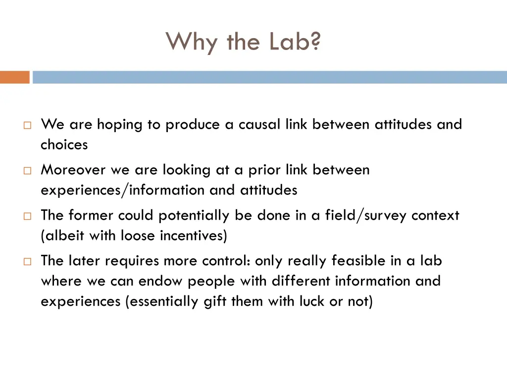 why the lab