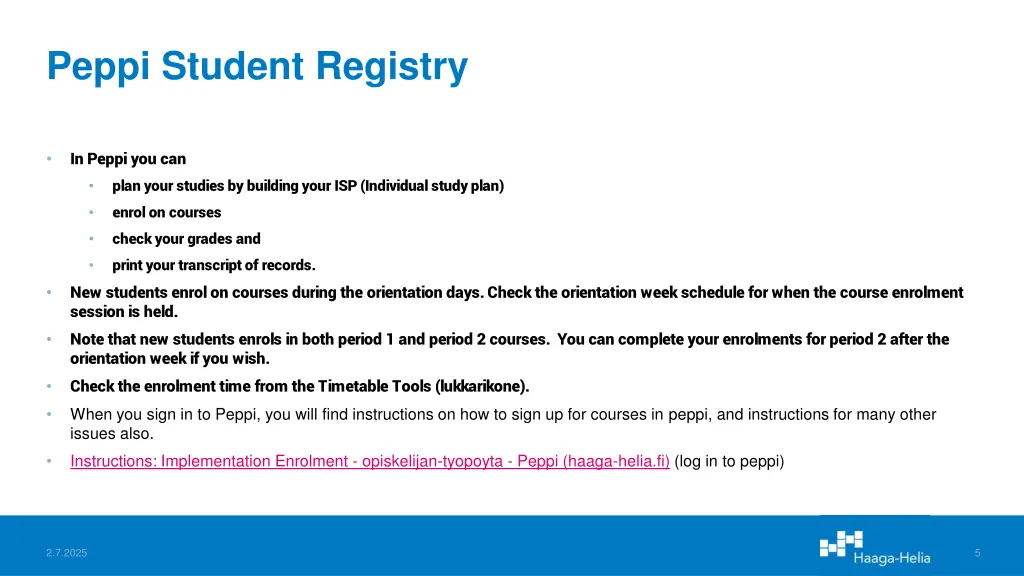 peppi student registry