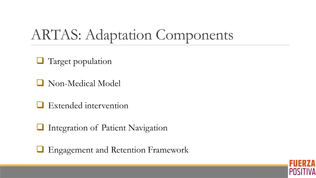 artas adaptation components