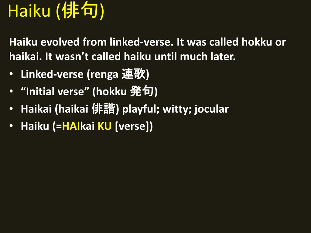 haiku