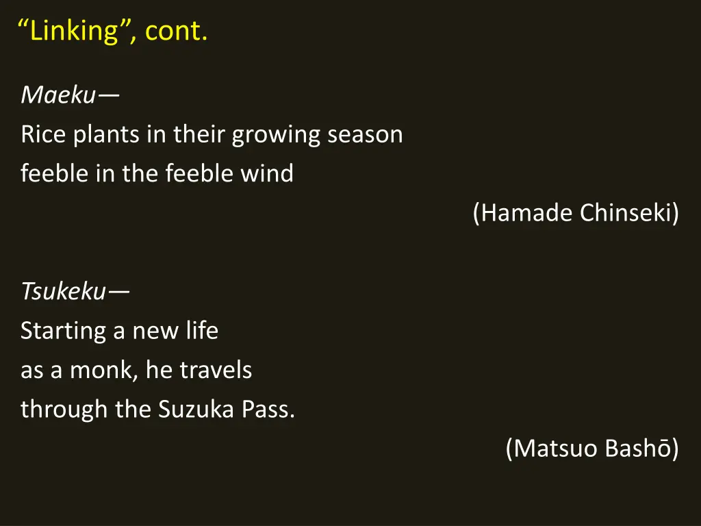 linking cont