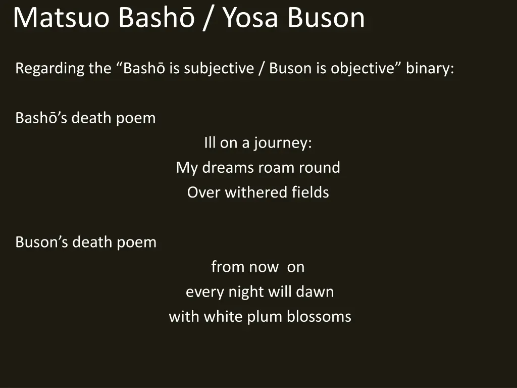 matsuo bash yosa buson