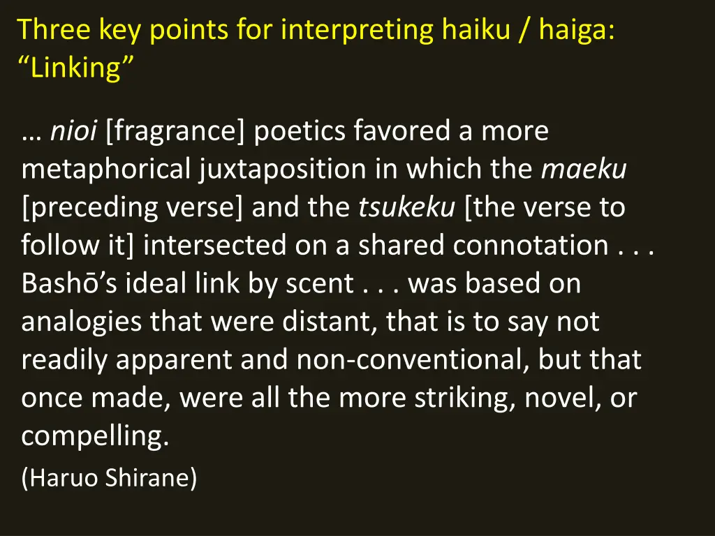 three key points for interpreting haiku haiga 1