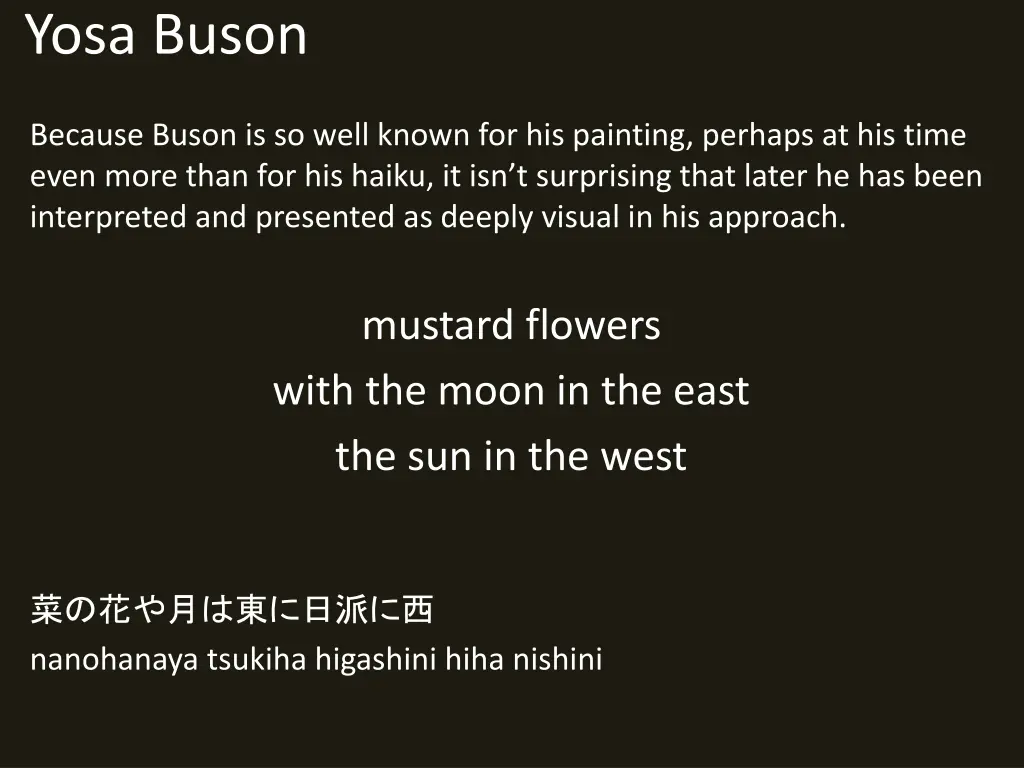 yosa buson 1