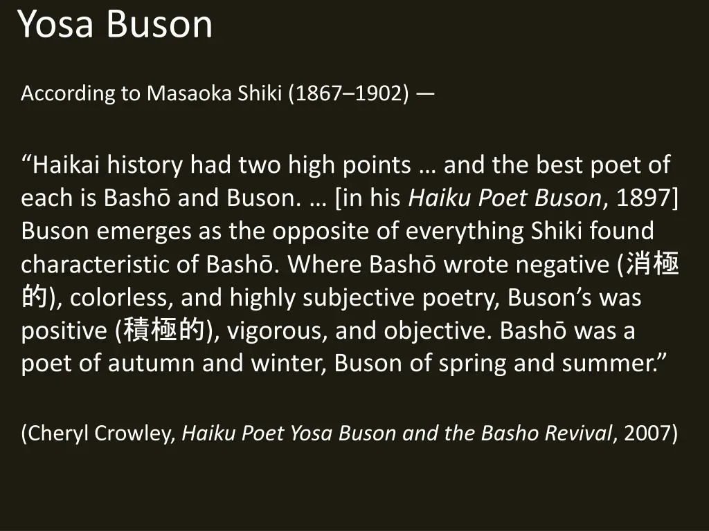 yosa buson