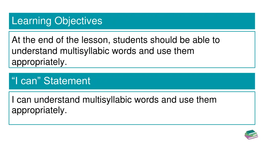 learning objectives