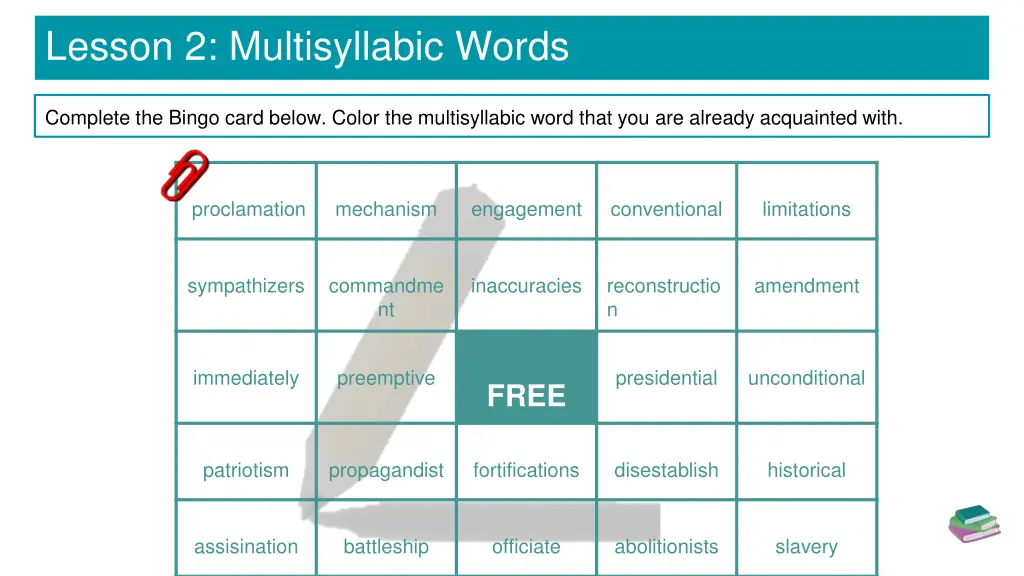 lesson 2 multisyllabic words