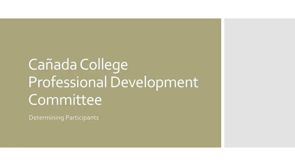 ca ada college professional development committee