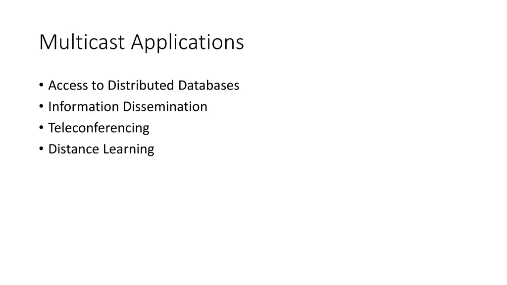 multicast applications