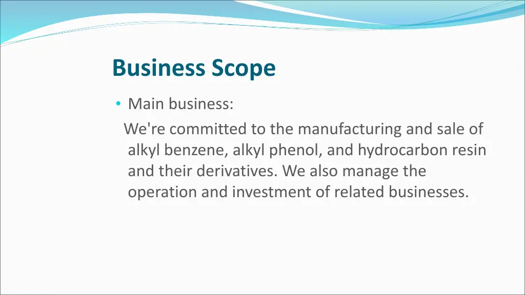 business scope