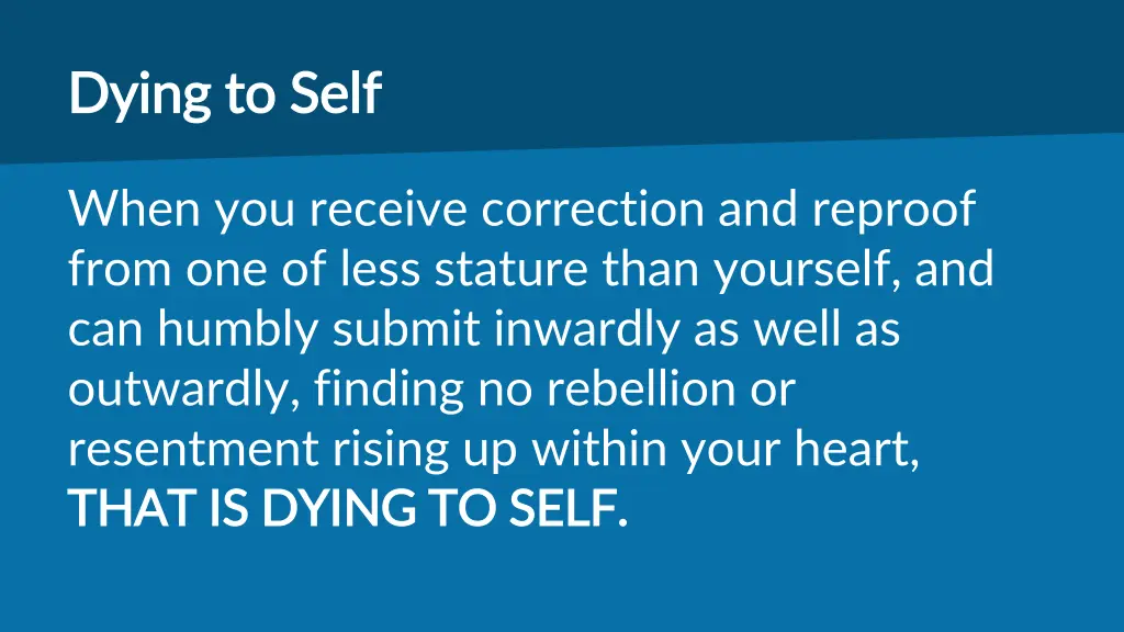 dying to self dying to self 6