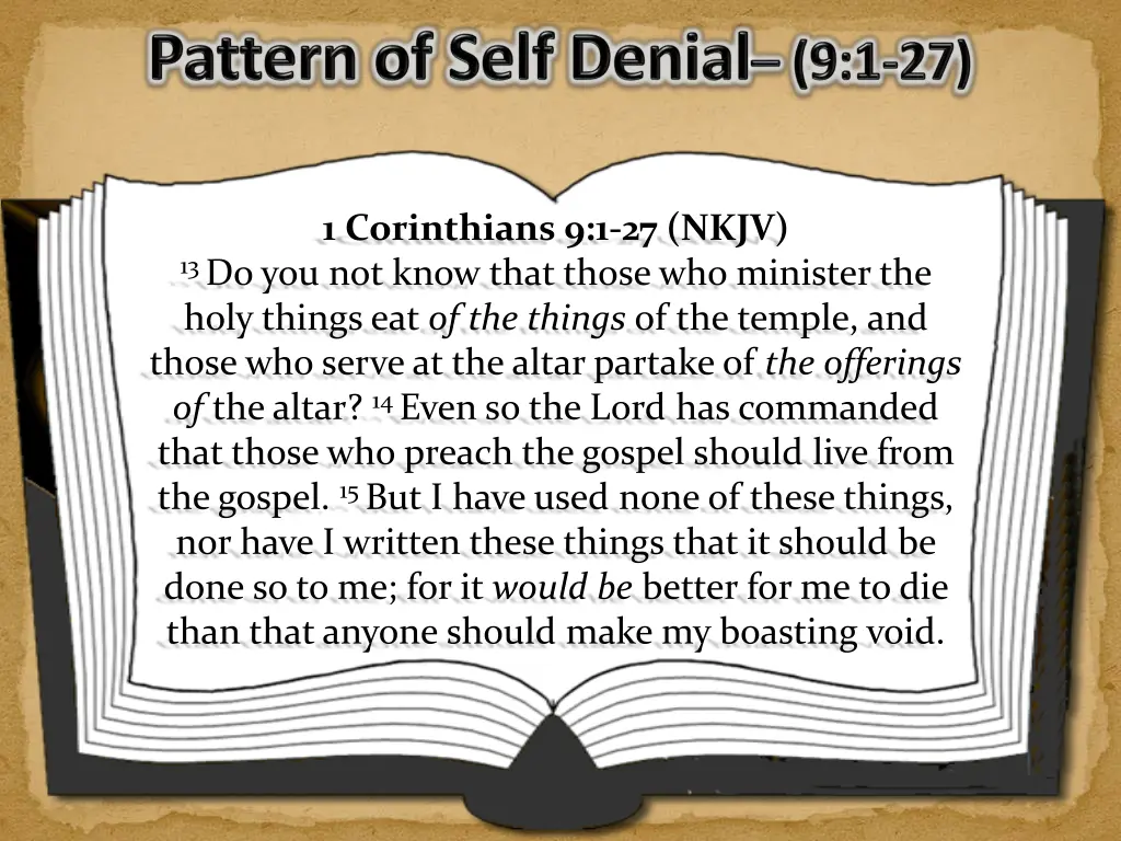 1 corinthians 9 1 27 nkjv 13 do you not know that