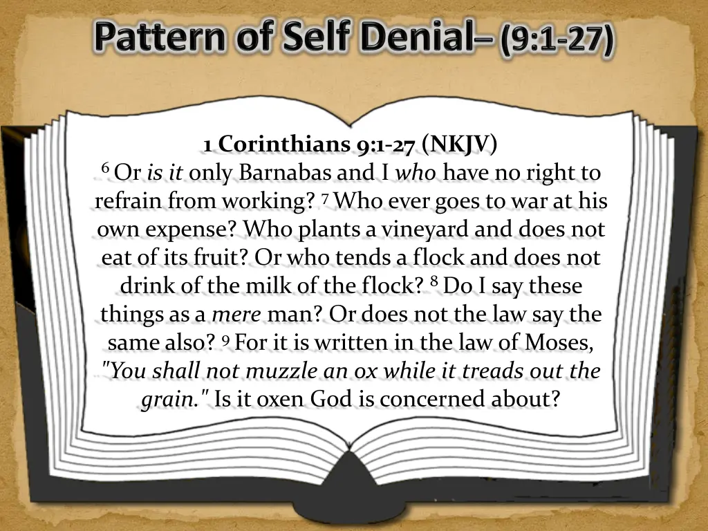 1 corinthians 9 1 27 nkjv 6 or is it only
