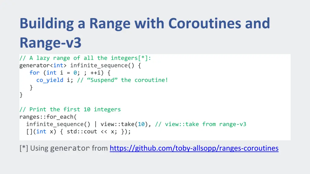 building a range with coroutines and range v3