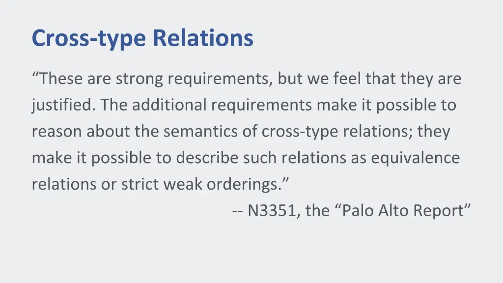 cross type relations 1