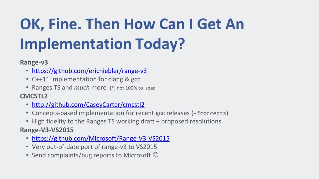 ok fine then how can i get an implementation today