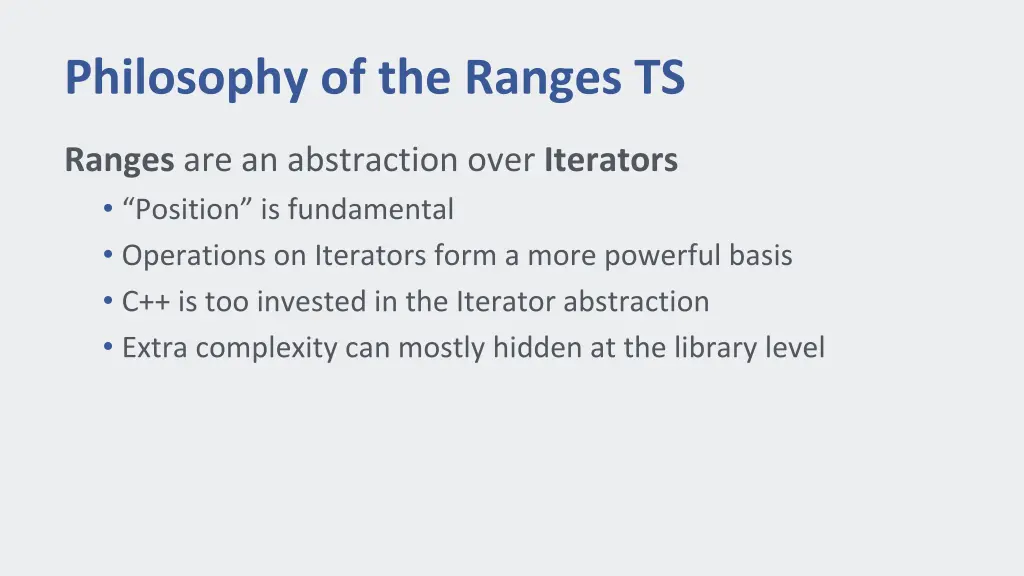philosophy of the ranges ts 1