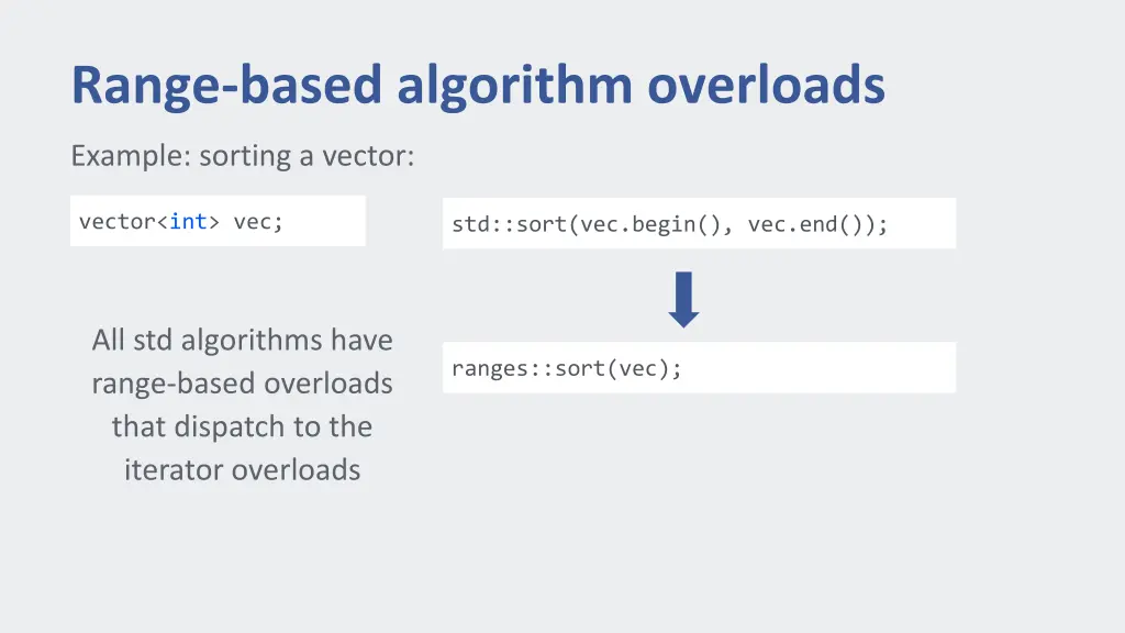 range based algorithm overloads